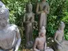 Product image 3 of the product “Standing Buddha, India, 158 cm height, cast stone, handcrafted & coloured ”
